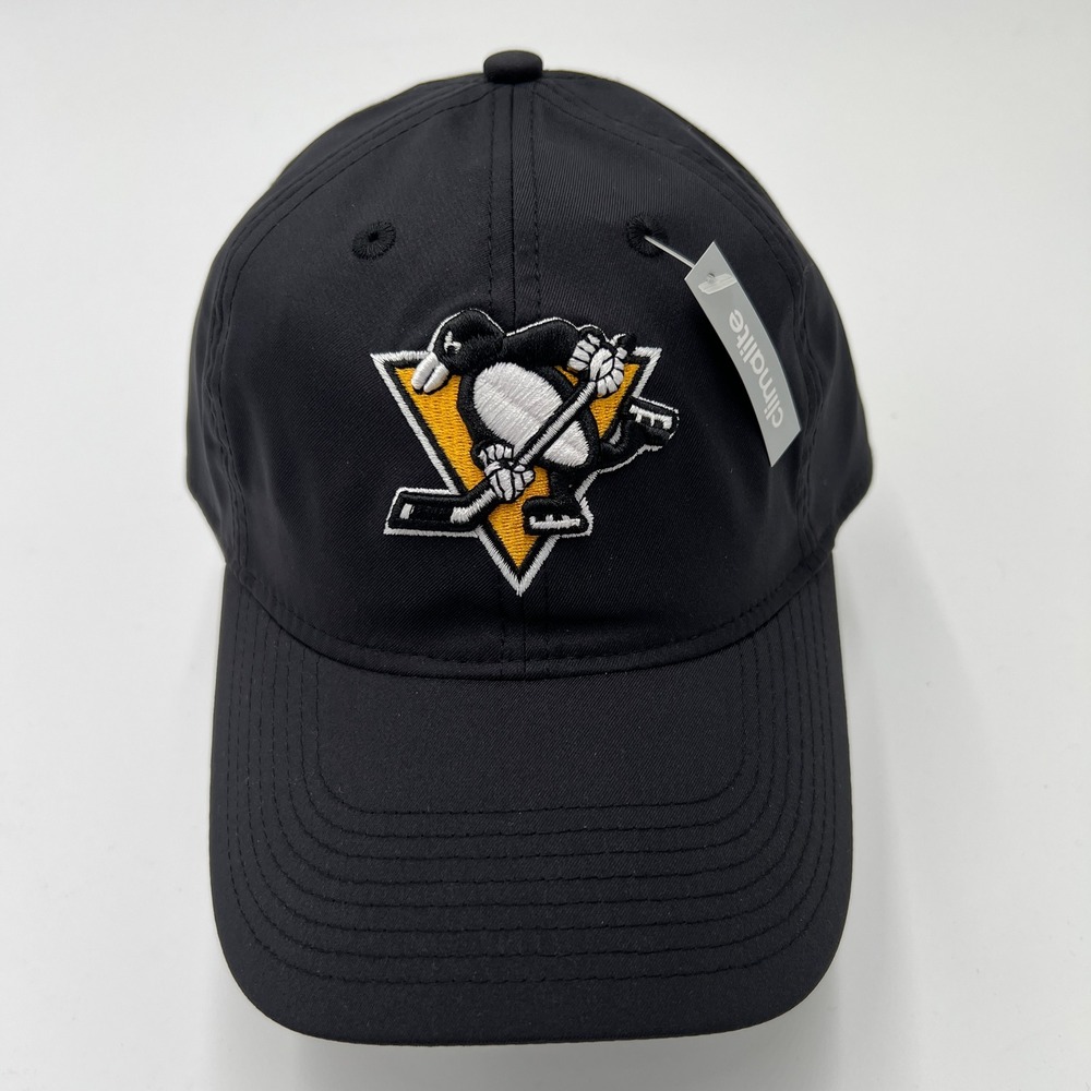 Adidas Pittsburgh Penguins NHL Climalite Adjustable Strapback Hat Black OSFA NEW